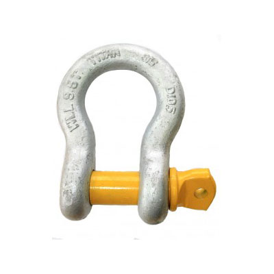 10mm HDG BOW SHACKLE 0.75T YELLOW PIN