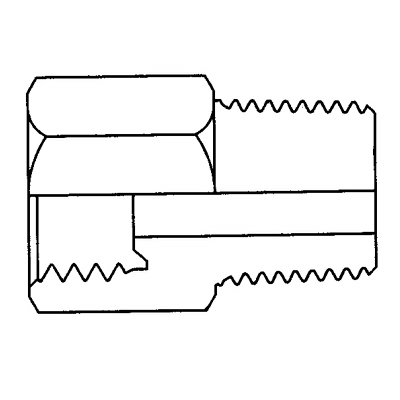 TITON 1/2 TUBE x 3/8 BSPT INVERTED FLARE MALE CONNECTOR