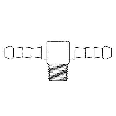 TITON 1/4 HOSE x 1/4 BSPT MALE BRANCH TEE