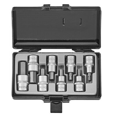 FORCE 1/2DRV 8PC METRIC INHEX SOCKET SET