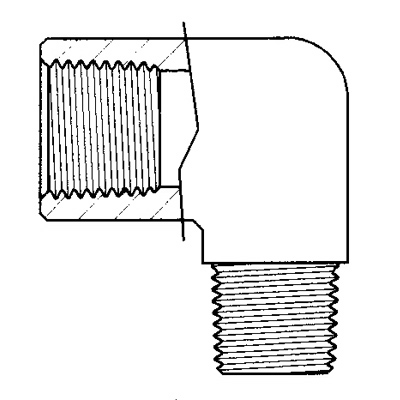 TITON 3400X8 M/F ELBOW