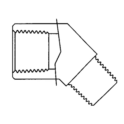 * 45 TITON 34004502 45o M/F ELBOW
